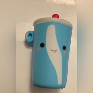 Smooshy Mushy Besties mini Blue and cream banana drink Keychain charm bag tag